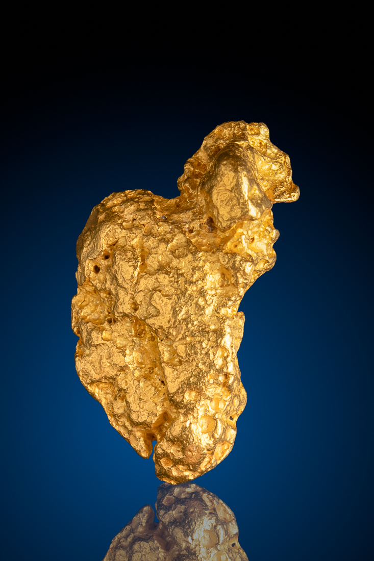(image for) Shiny Textured Natural Gold Nugget from Auburn, CA - 22.24 grams
